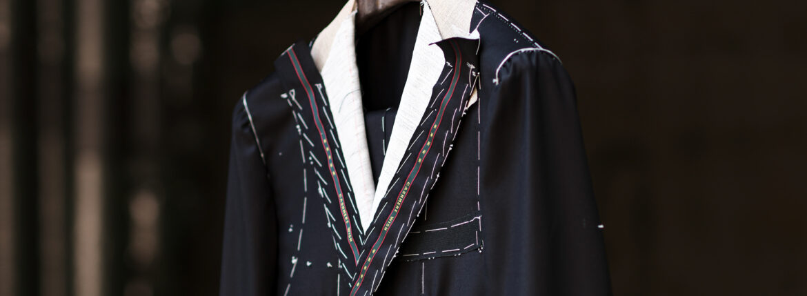 Sartoria Curvarti "BESPOKE" Loro Piana CASHMERE WISH Super170's WOOL and CASHMERE SINGLE BREASTED SUIT BLACK SOLID 2025 サルトリア・クルヴァルティ ビスポーク ロロピアーナ カシミヤ ウール カシミヤ シングルブレステッド ブラック 2025春夏 愛知 名古屋 Alto e Diritto altoediritto アルトエデリット