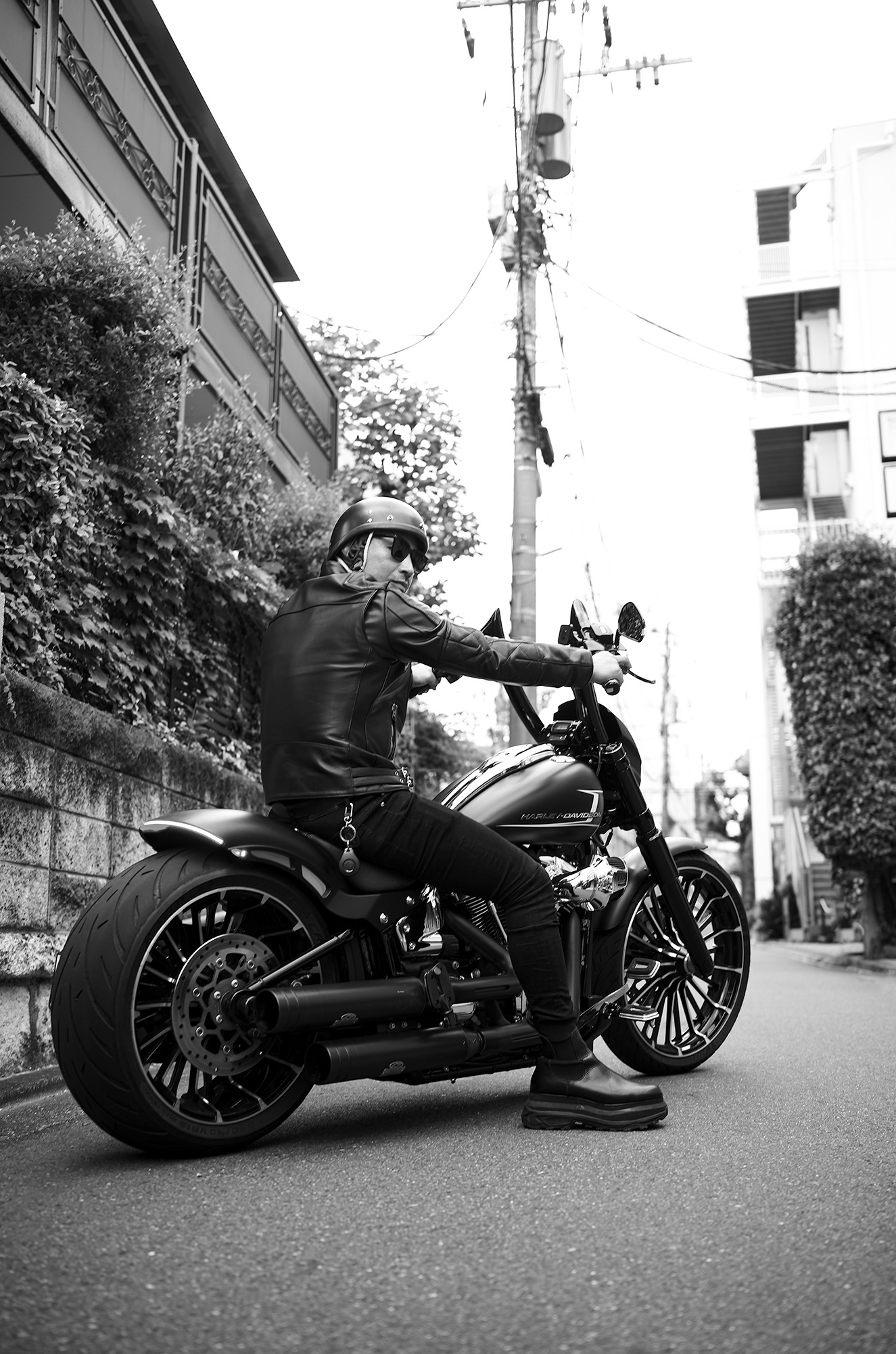 UNFADING (アンフェイディング) FALCON (ファルコン) SEMI DOUBLE RIDERS Cow Leather カウレザー セミダブル ライダース ジャケット BLACK (ブラック) Made in Japan (日本製) 愛知 名古屋 Alto e Diritto altoediritto アルトエデリット 魔裟斗 masato  魔裟斗チャンネル YOUTUBE 革ジャン レザージャケット 　ライダースジャケット