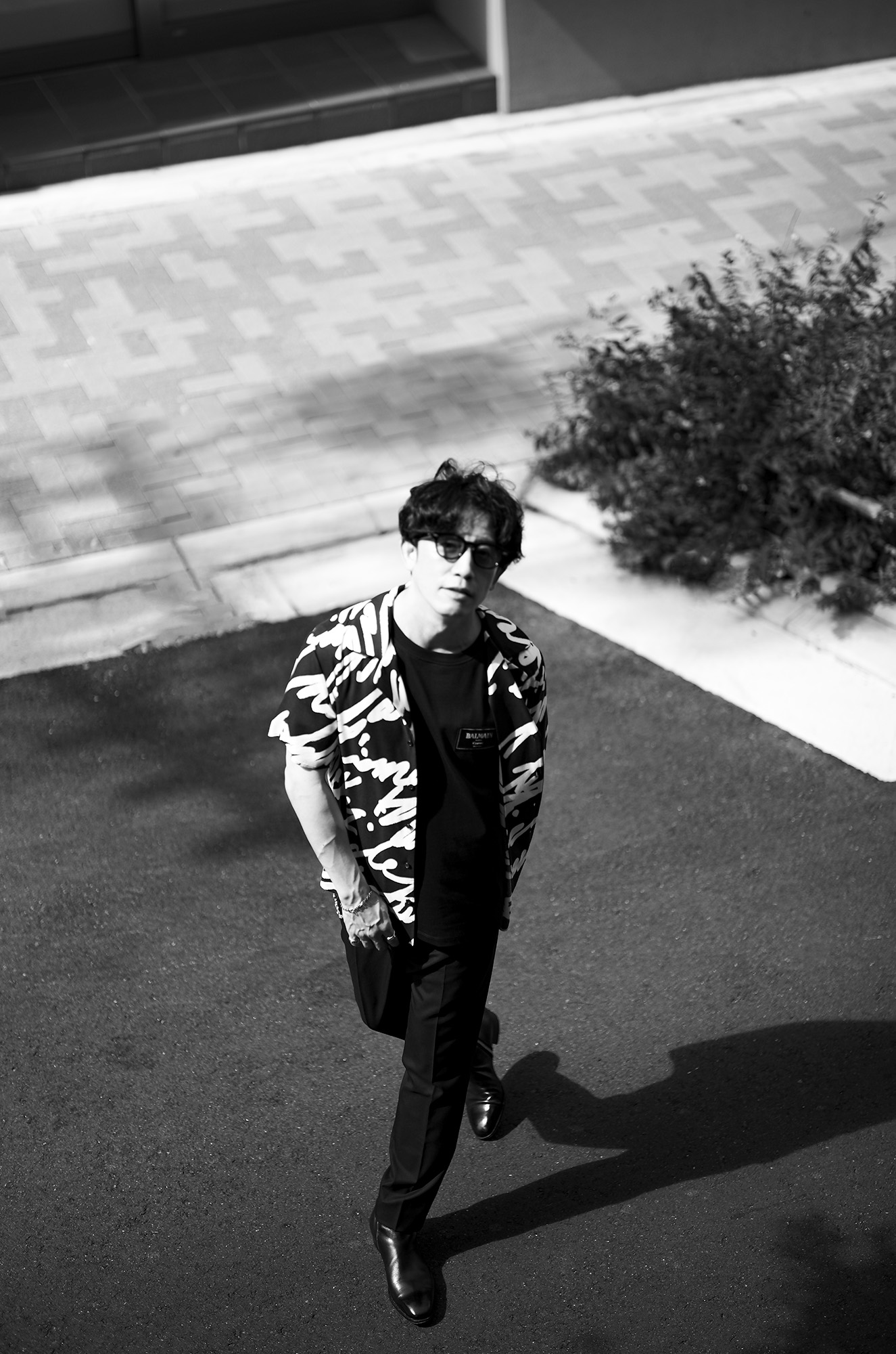 BALMAIN（バルマン）BIG LOVE LETTER SHIRT (ビッグ ラブ レター シャツ) プリント シャツ NOIR (ブラック) 愛知 名古屋 Alto e Diritto altoediritto アルトエデリット 半袖シャツ シャツ 柄シャツ