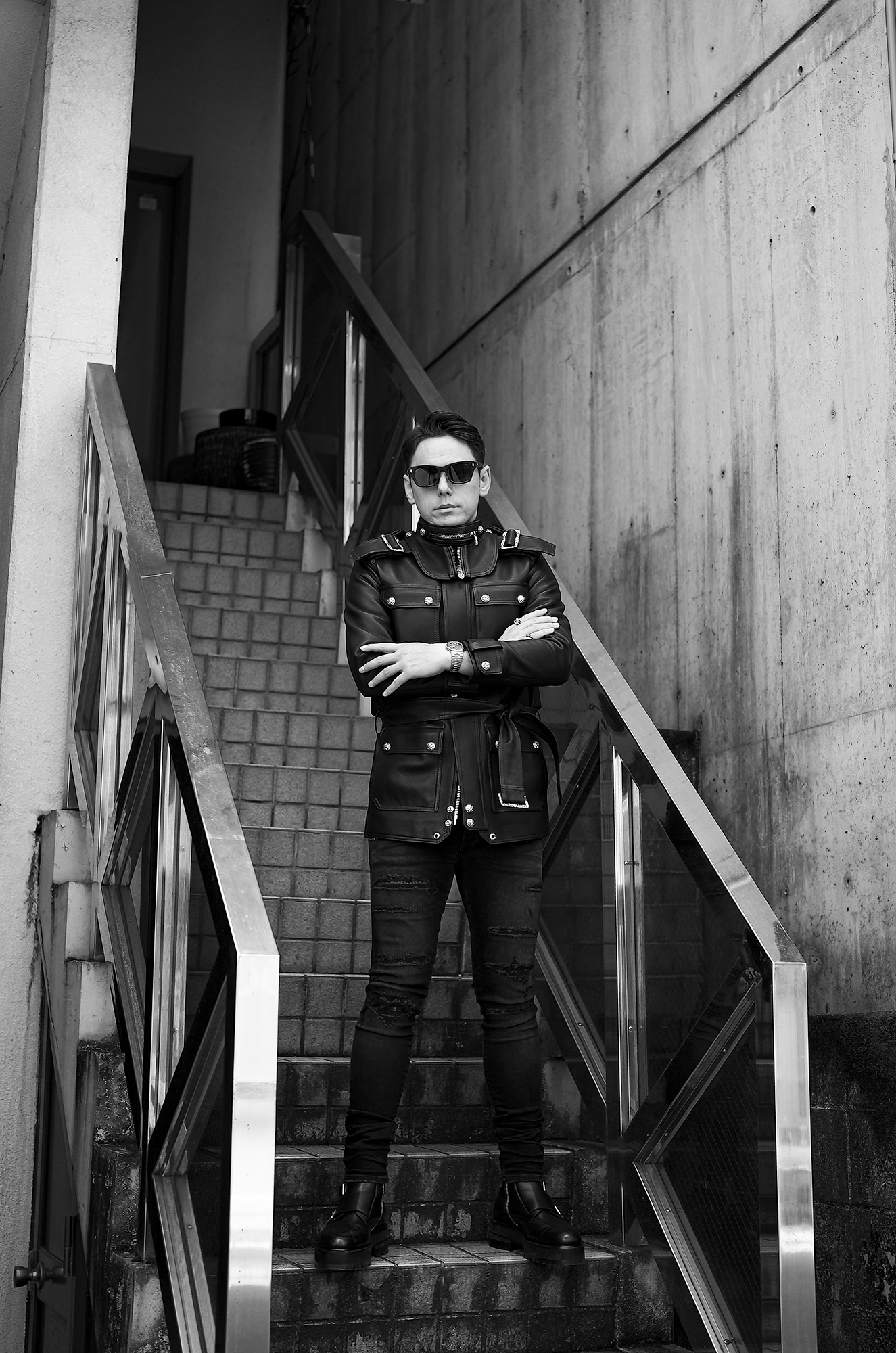 Balvenie Wilhelm (バルヴェニー ヴィルヘルム) No.19 SAFARI JACKET 925 SILVER (ナンバーナインティーン サファリジャケット 925シルバー) COW LEATHER (カウレザー) レザージャケット サファリジャケット BLACK (ブラック) Made In England (イギリス製) 【Special Model】愛知 名古屋 Alto e Diritto altoediritto アルトエデリット