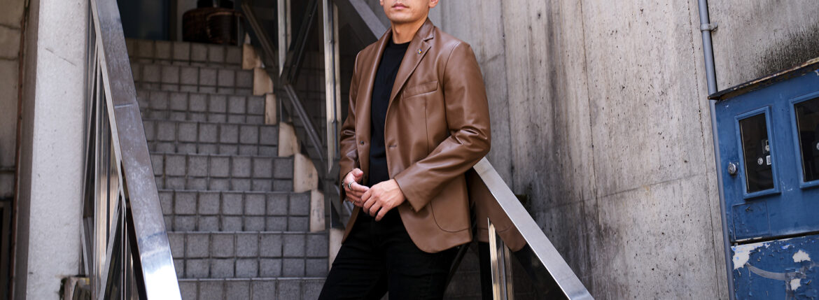 BELVEST 2B LAMB NAPPA LEATHER LIGHT WEIGHT LEATHER JACKET BROWN 2026SS 　ベルベスト ラムナッパレザー ジャケット ブラウン 茶色 2026年 春夏 愛知 名古屋 Alto e Diritto altoediritto アルトエデリット