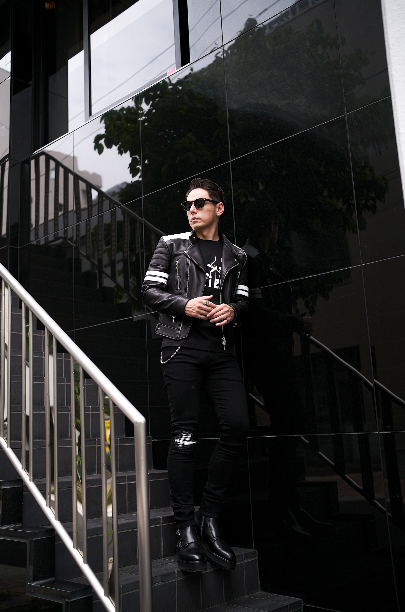 cuervo bopoha (クエルボ ヴァローナ) Sartoria Collection (サルトリア コレクション) Bal (バル) 9oz BLACK COMFORT DENIM ダメージ アンド レザーリペア タイトフィット ストレッチ クラッシュデニム パンツ BLACK × WHITE (ブラック × ホワイト・11) MADE IN JAPAN (日本製) 2025 【ご予約開始】愛知 名古屋  Alto e Diritto altoediritto アルトエデリット