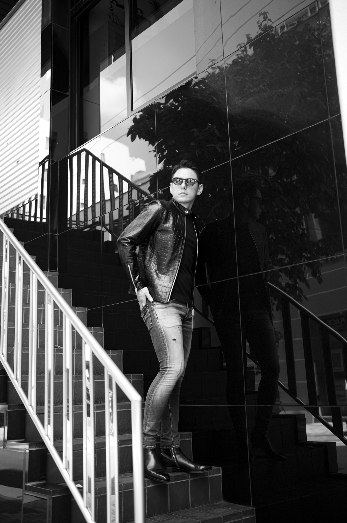FIXER × CASABLANCA SPECTACLES STIFF 925 SILVER MATTE BLACK // cuervo bopoha RICHARD EMBOSSED CROCODILE LEATHER BLACK // Balvenie Wilhelm VALIANT RING 925 SILVER // Balvenie Wilhelm MATILDA RING 925 SILVER // ISAMU KATAYAMA BACKLASH Stretch Skinny Crash Denim Pants BLACK CRASH // Georges de Patricia Stradale 925 STERLING SILVER Black Calf NOIR フィクサー カサブランカ スティフ クエルボヴァローナ リチャード クロコダイル バルヴェニーヴィルヘルム ヴァリアントリング マチルダリング イサムカタヤマバックラッシュ デニムパンツ ジョルジュドパトリシア ストラダーレ 925シルバー 愛知 名古屋 Alto e Diritto altoediritto アルトエデリット