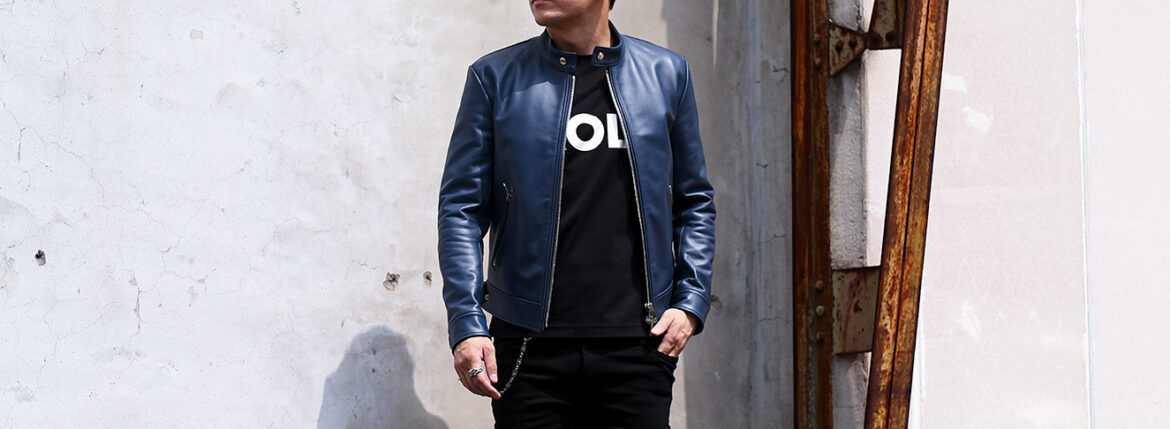 FIXER F0 SINGLE RIDERS Cow Leather NAVY フィクサー エフゼロ シングルライダース カウレザー ネイビー 紺色 ブルー 愛知 名古屋 Alto e Diritto altoediritto アルトエデリット