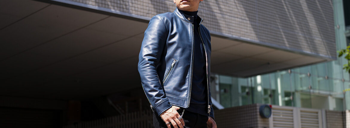 FIXER F0 SINGLE RIDERS Cow Leather NAVY フィクサー エフゼロ シングルライダース カウレザー ネイビー 紺色 ブルー 愛知 名古屋 Alto e Diritto altoediritto アルトエデリット