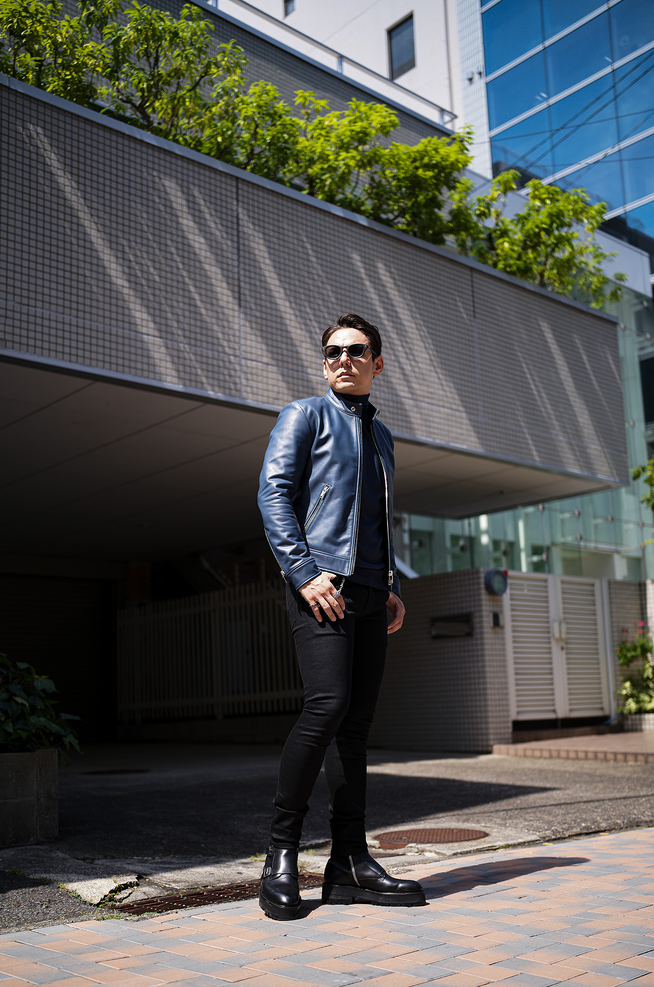 FIXER F0 SINGLE RIDERS Cow Leather NAVY フィクサー エフゼロ シングルライダース カウレザー ネイビー 紺色 ブルー 愛知 名古屋 Alto e Diritto altoediritto アルトエデリット
