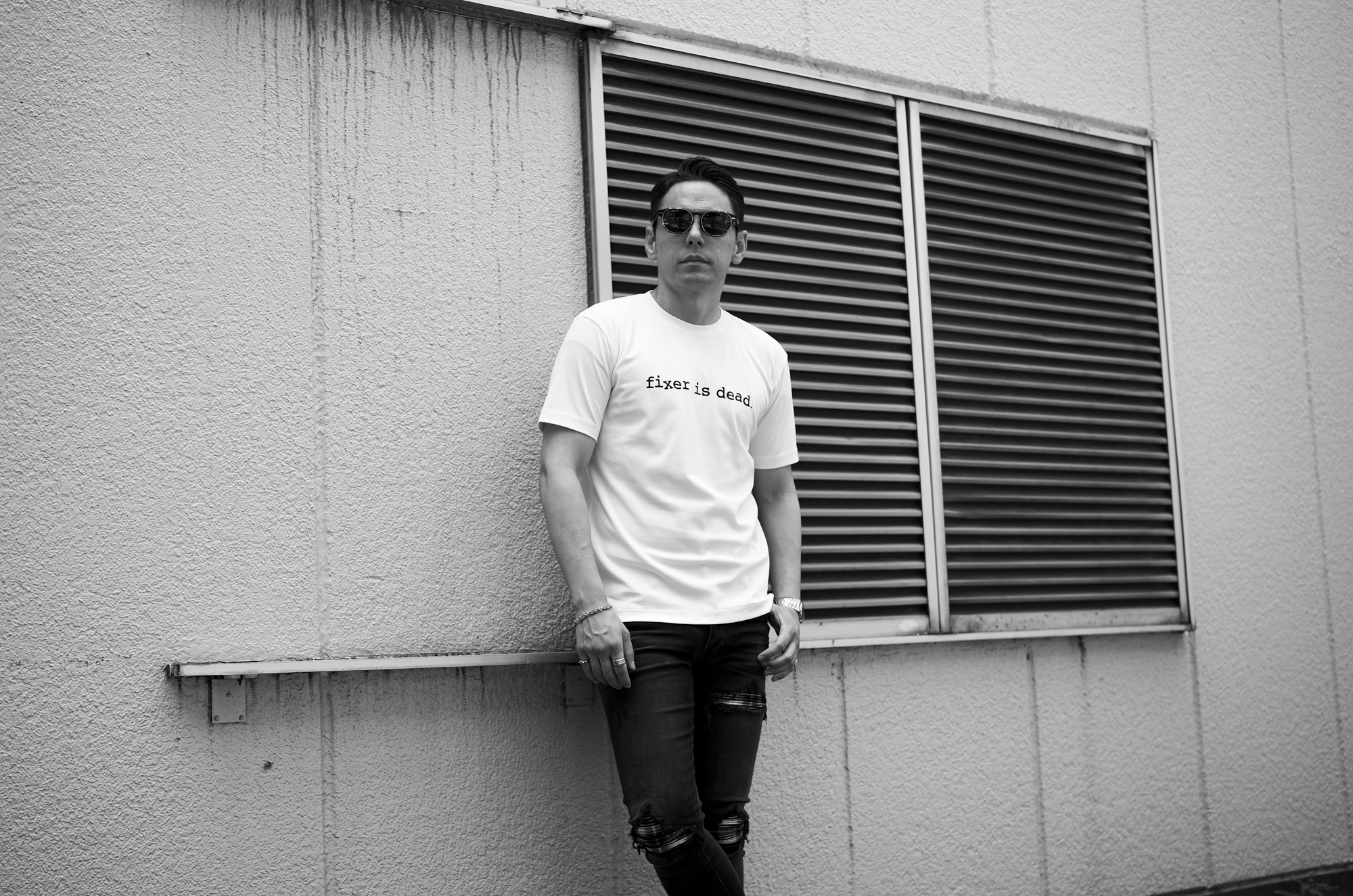 FIXER FTS-07 fixer is dead. WHITE , BLACK  【ご予約開始】【2025.7.07(Mon)～2025.7.20(Sun)】フィクサー プリントTシャツ ホワイト ブラック 愛知 名古屋 Alto e Diritto altoediritto アルトエデリット