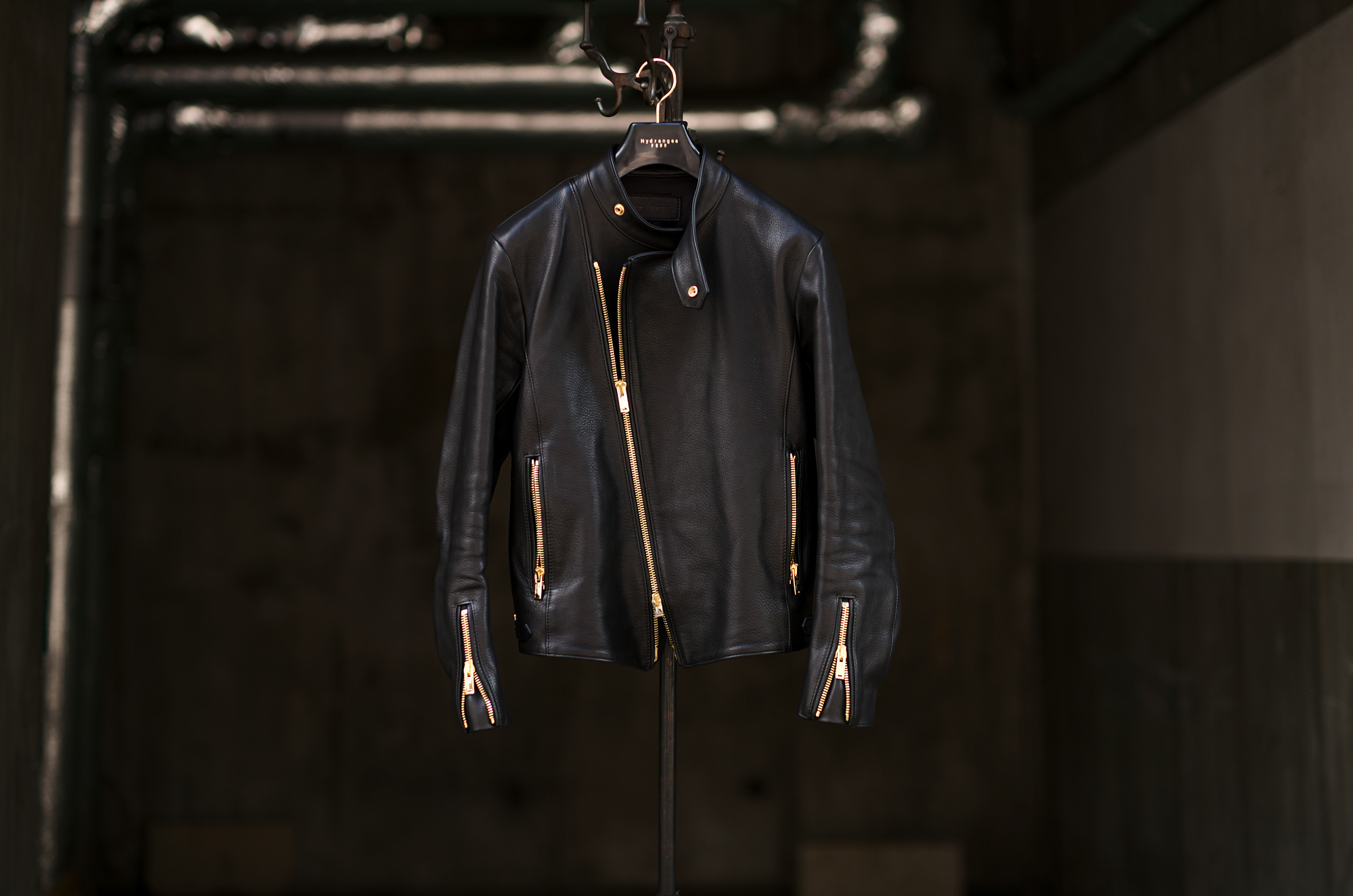 Four Hydrangea Track.1 Semidouble riders【First Lot Model】　フォーハイドランジア セミダブルライダース INORAN イノラン Luxury soft vegetable tanned leather BLACK　レザージャケット ライダースジャケット 愛知 名古屋 Alto e Diritto altoediritto アルトエデリット