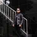 ISAMU KATAYAMA BACKLASH The Line (イサムカタヤマ バックラッシュ ザ・ライン) NUBUCK CROCODILE DOWN JACKET T-270 (ヌバック クロコダイル ダウンジャケット) 925 STERLING SILVER (925 スターリングシルバー) カヴァメント ヌバック クロコダイルレザー ダウン ジャケット BLACK (ブラック) MADE IN JAPAN (日本製) 2025のイメージ