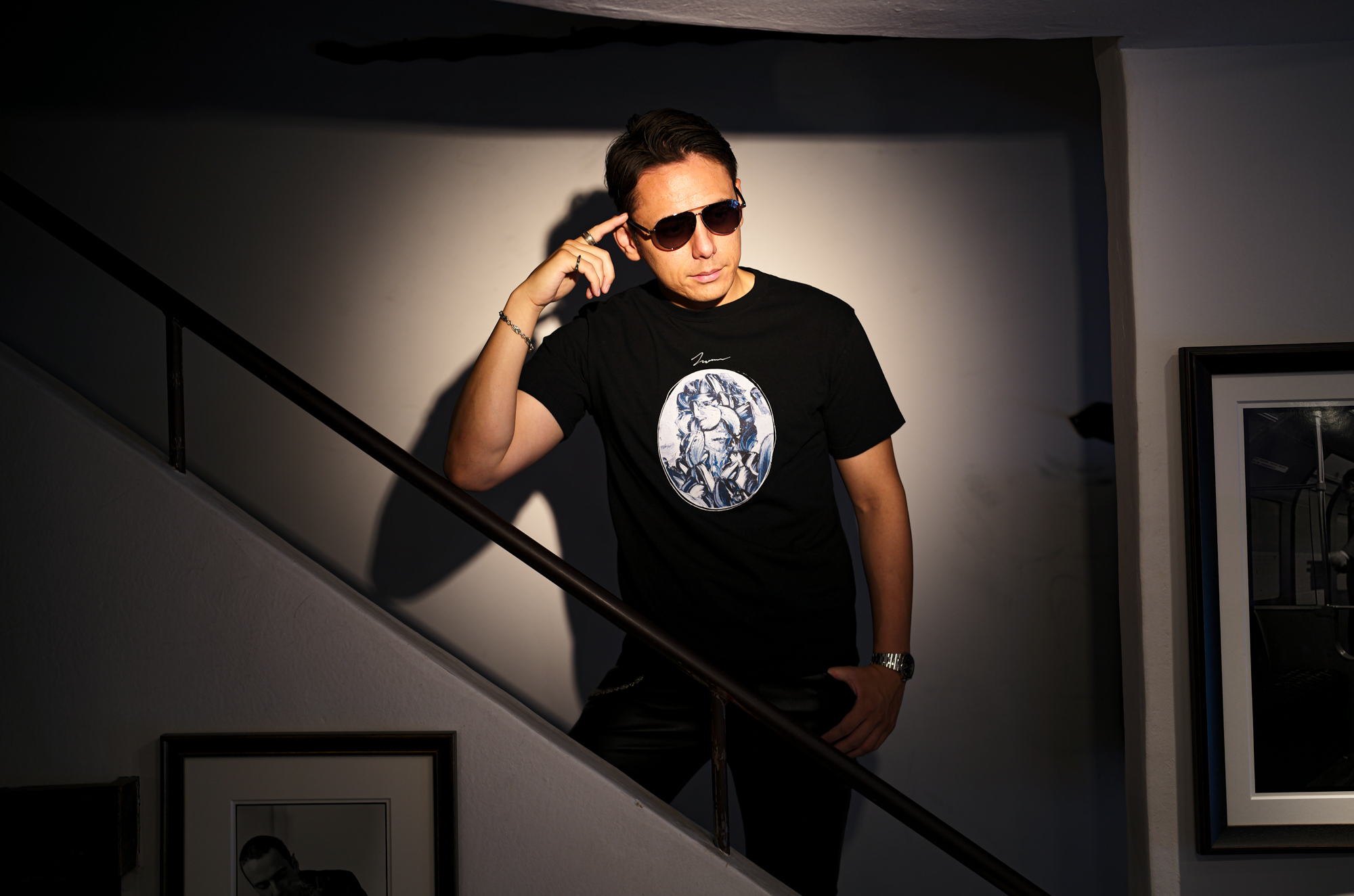 NEUNOA (ニューノア) × AVANTARE (アヴァンターレ) "NOA-01 MJ by NEUNOA" Art T-Shirts アート Tシャツ BLACK (ブラック)【Special Model】愛知 名古屋 Alto e Diritto altoediritto アルトエデリット 原画 プリント作品 マイケルジャクソン Michael Jackson