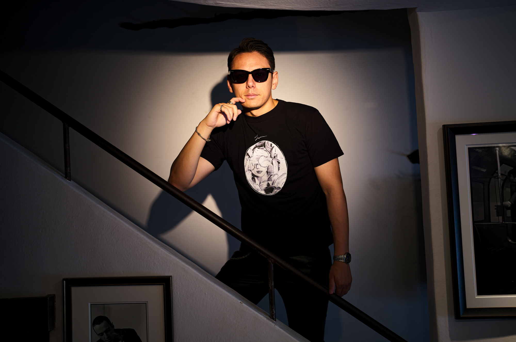 NEUNOA (ニューノア) × AVANTARE (アヴァンターレ) NOA-02 KATE by NEUNOA Art T-Shirts アート Tシャツ BLACK (ブラック)【Special Model】愛知 名古屋 Alto e Diritto altoediritto アルトエデリット 原画 プリント作品 KATE MOSS ケイトモス