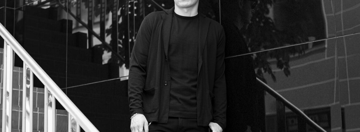 RIVORA For Alto e Diritto "Alashan Cashmere" Knit Jacket BLACK 2025【Special Model】愛知 名古屋 Alto e Diritto altoediritto アルトエデリット リヴォラ アラシャンカシミヤ ニットジャケット ブラック