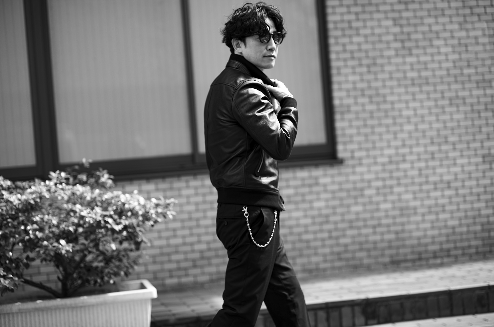 TOM FORD (トムフォード) GRAIN LEATHER FUNNEL BOMBER (グレインレザー ファンネルボンバー) ラムレザー ボマー ジャケット BLACK (ブラック) Made in italy (イタリア製) 2025 愛知 名古屋 Alto e Diritto altoediritto アルトエデリット レザージャケット　レザーブルゾン