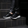 WH (ダブルエイチ) WHA-0001 FASTER Last (ファスター ラスト) CROCODILE LEATHER SNEAKERS クロコダイル レザー スニーカー BLACK×WHITE (ブラック×ホワイト) MADE IN JAPAN (日本製) 2025 【ご予約受付中】のイメージ