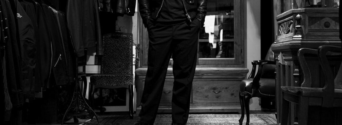 Balvenie Wilhelm No.05 TRACKER JACKET 925 SILVER COW LEATHER BLACK // FIXER FTS-06 THIS IS NOT FIXER BLACK // Volturno WORK TROUSERS BLACK // FIXER FBT-01 TRIPLE STRAP BOOTS BLACK SUEDE バルヴェニーヴィルヘルム トラッカージャケット 925シルバー フィクサー Tシャツ これはフィクサーじゃない ヴォルトゥルノ ワークトラウザー ブラック トリプルストラップブーツ ブラックスエード 愛知 名古屋 Alto e Diritto altoediritto アルトエデリット