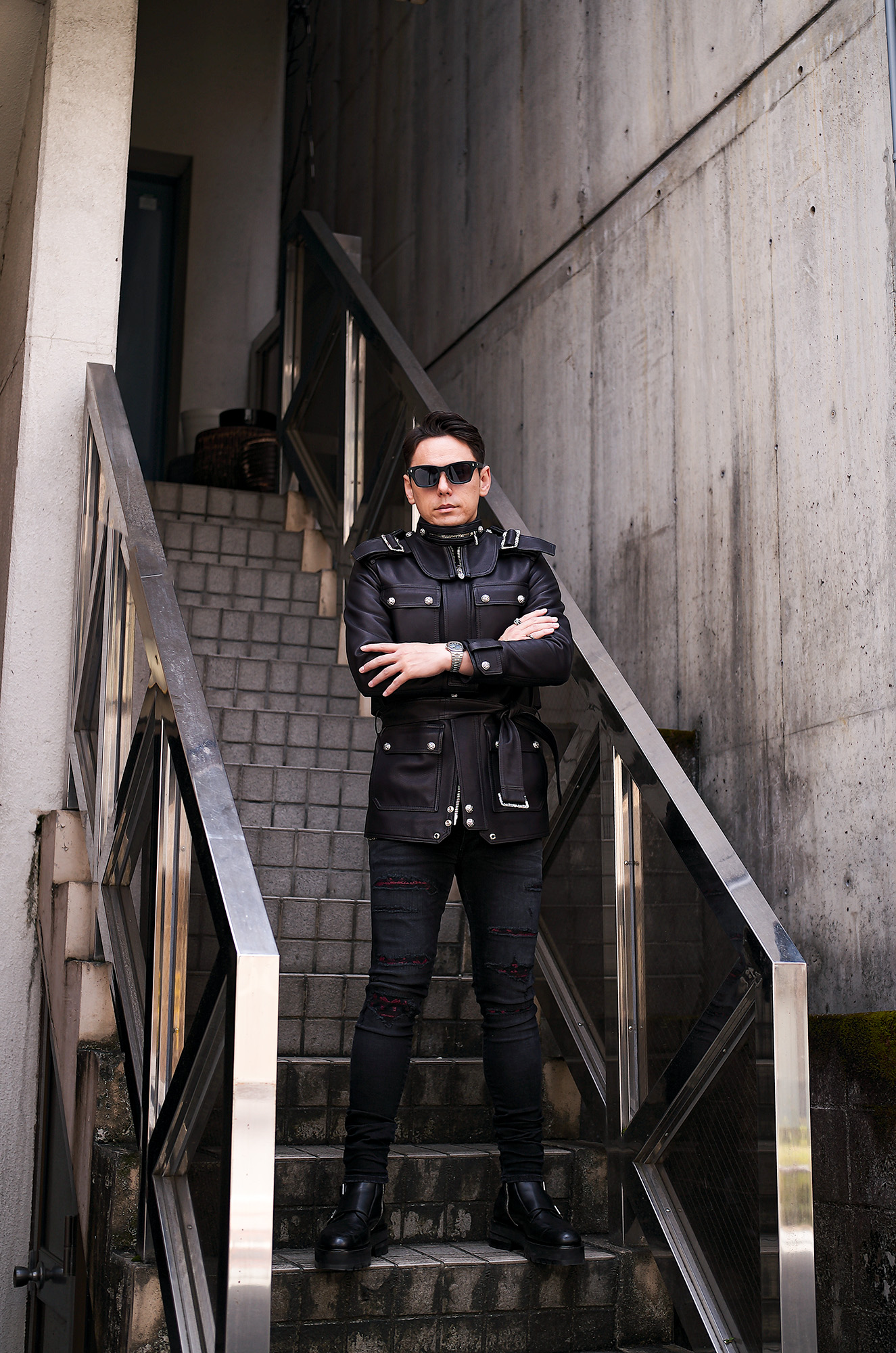Balvenie Wilhelm (バルヴェニー ヴィルヘルム) No.19 SAFARI JACKET 925 SILVER (ナンバーナインティーン サファリジャケット 925シルバー) COW LEATHER (カウレザー) レザージャケット サファリジャケット BLACK (ブラック) Made In England (イギリス製) 【Special Model】愛知 名古屋 Alto e Diritto altoediritto アルトエデリット