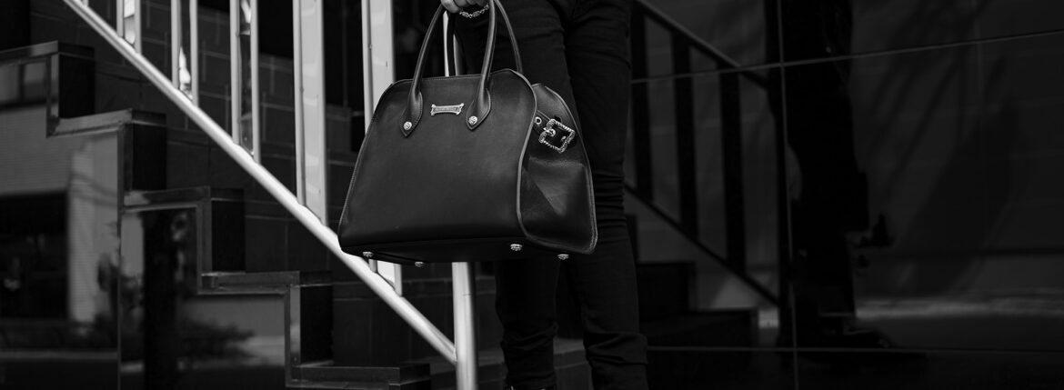 Balvenie Wilhelm No.29 LEATHER BAG 925 SILVER COW LEATHER BLACK　バルヴェニー ヴィルヘルム ナンバートゥエンティナイン レザーバック 925シルバー ブラック Made In England イギリス製 愛知　名古屋 Alto e Diritto altoediritto アルトエデリット レザートートバック totebag leathertotev