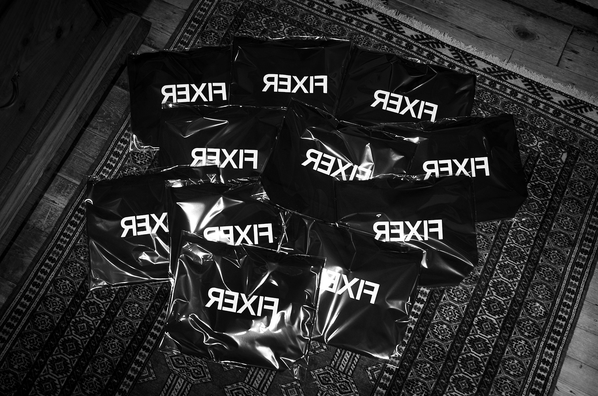 FIXER FTB-01 Reverse Print TOTE BAG BLACK フィクサー リバース トートバック ブラック キャンバストート 愛知 名古屋 Alto e Diritto altoediritto アルトエデリット