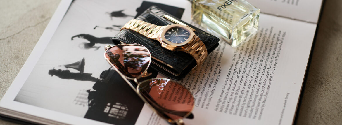 FIXER TOMBOY AVIATOR SUNGLASSES GOLD x ORANGE // Georges de Patricia Cloud Crocodile 18K GOLD // PATEK PHILIPPE Nautilus 5711/1R // FIXER FFG-01 VINTAGE WINE 925 STERLING SILVER フィクサー トムボーイ ティアドロップ サングラス ゴールド オレンジ ジョルジュドパトリシア クラウドクロコダイル パテックフィリップ ノーチラス ヴィンテージワイン 925シルバー 愛知　名古屋 Alto e Diritto altoediritto アルトエデリット