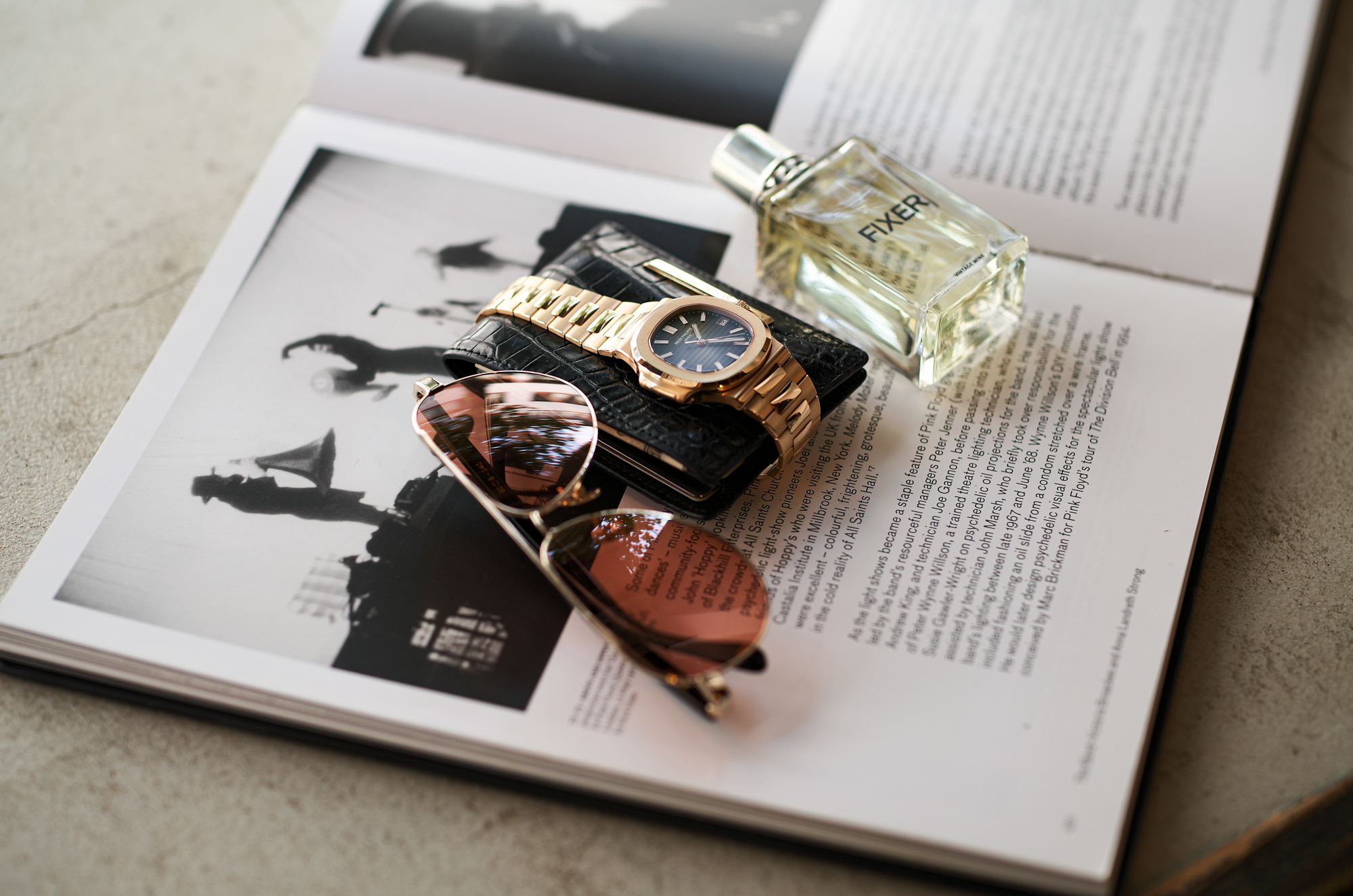 FIXER TOMBOY AVIATOR SUNGLASSES GOLD x ORANGE // Georges de Patricia Cloud Crocodile 18K GOLD // PATEK PHILIPPE Nautilus 5711/1R // FIXER FFG-01 VINTAGE WINE 925 STERLING SILVER フィクサー トムボーイ ティアドロップ サングラス ゴールド オレンジ ジョルジュドパトリシア クラウドクロコダイル パテックフィリップ ノーチラス ヴィンテージワイン 925シルバー 愛知　名古屋 Alto e Diritto altoediritto アルトエデリット