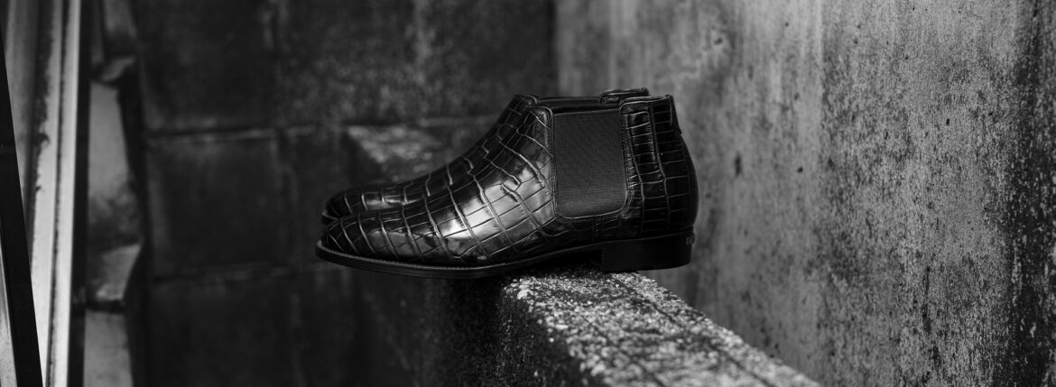 Georges de Patricia Diablo Crocodile // Heel Sole Custom 【Staff 私物】Georges de Patricia(ジョルジュ ド パトリシア) Diablo Crocodile (ディアブロ クロコダイル) 925 STERLING SILVER (925 スターリングシルバー) Crocodile クロコダイル エキゾチックレザー サイドゴアブーツ NOIR (ブラック) 【Special Boots】アルトエデリット ジョルジュドパトリシア ブーツ 超絶ブーツ ランボルギーニ ディアブロ lamborghini