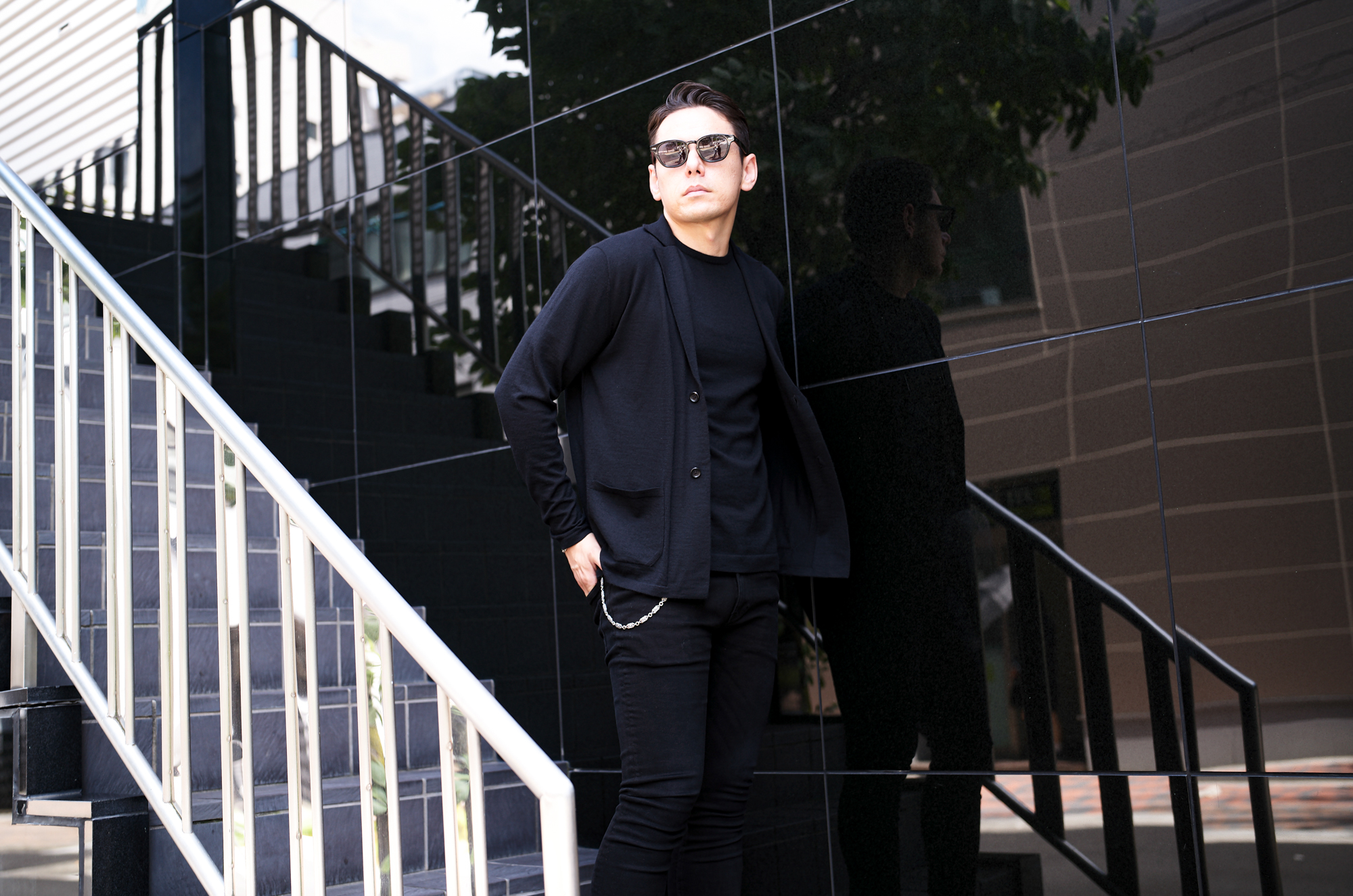RIVORA (リヴォラ) Alashan Cashmere Knit Jacket アラシャン カシミア ニット ジャケット BLACK (ブラック・010) MADE IN JAPAN (日本製) 愛知 名古屋 Alto e Diritto altoediritto アルトエデリット ニット カシミヤニット　カシミヤ
