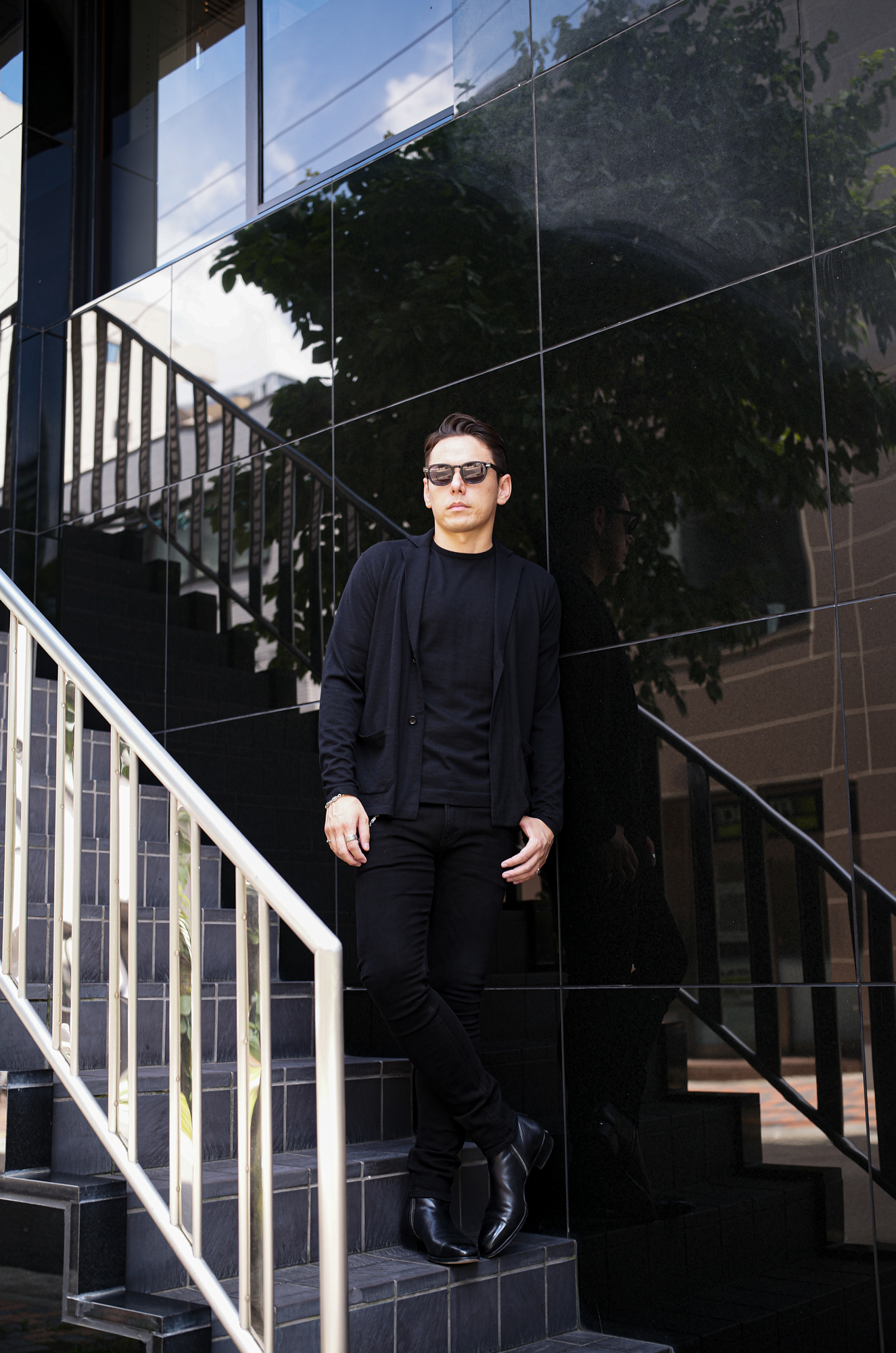 RIVORA (リヴォラ) Alashan Cashmere Knit Jacket アラシャン カシミア ニット ジャケット BLACK (ブラック・010) MADE IN JAPAN (日本製) 愛知 名古屋 Alto e Diritto altoediritto アルトエデリット ニット カシミヤニット　カシミヤ