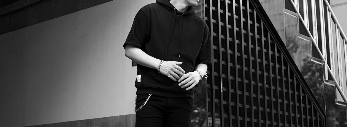 Volturno (ヴォルトゥルノ) Light weight Half Sleeve Pullover Parker ライトウエイト ハーフスリーブ プルオーバー パーカー BLACK (ブラック) 愛知 名古屋 Alto e Diritto altoediritto アルトエデリット