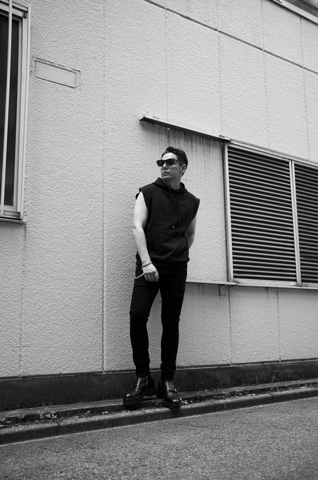 Volturno (ヴォルトゥルノ) Light weight Nosleeve Pullover Parker ライトウエイト ノースリーブ プルオーバー パーカー BLACK (ブラック) 愛知 名古屋 Alto e Diritto altoediritto アルトエデリット