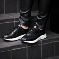 WH (ダブルエイチ) WHA-0001 FASTER Last (ファスター ラスト) CROCODILE LEATHER SNEAKERS クロコダイル レザー スニーカー BLACK×WHITE (ブラック×ホワイト) MADE IN JAPAN (日本製) 2025 【ご予約受付中】のイメージ