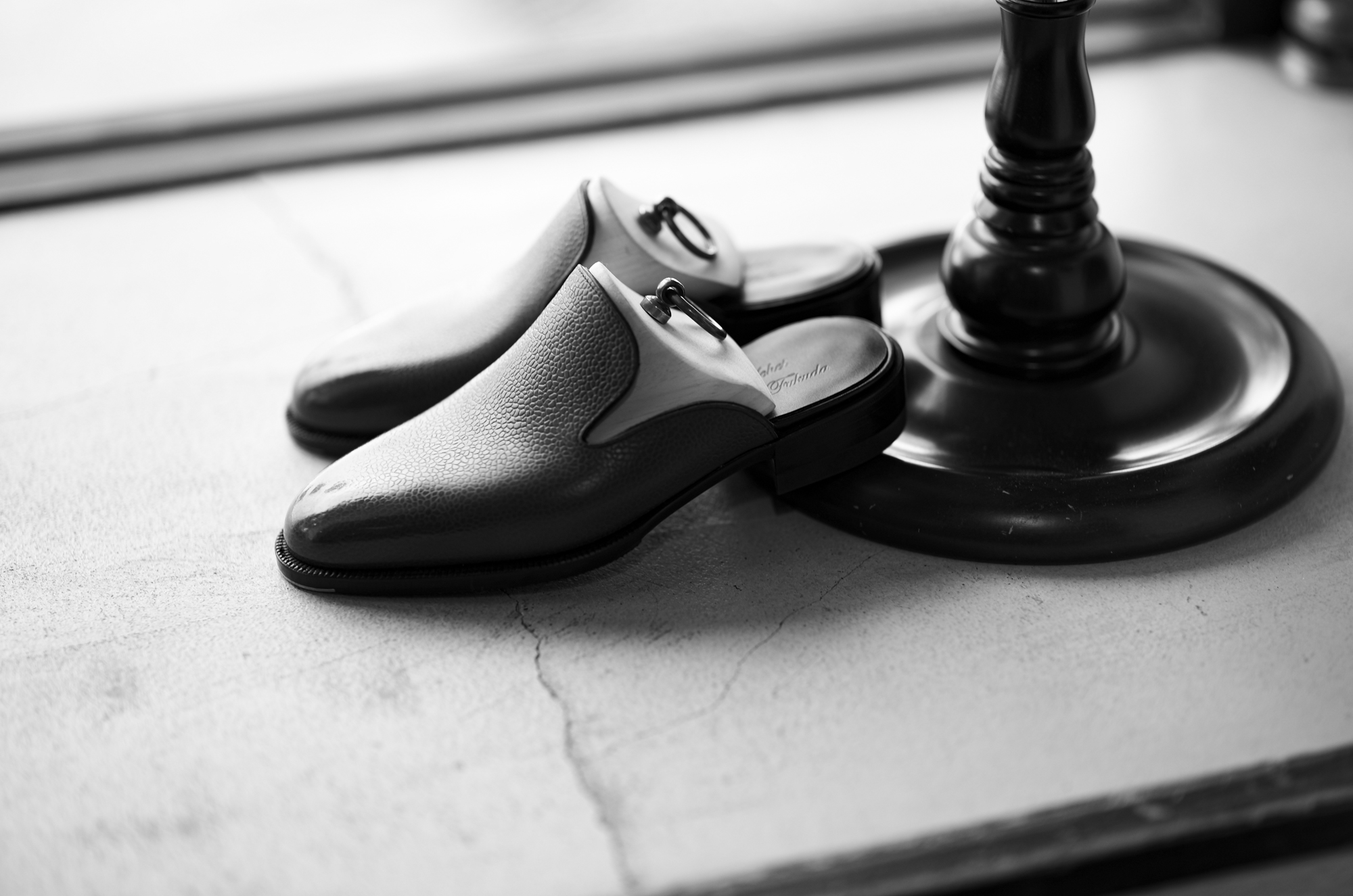 Yohei Fukuda "Bespoke" Plane Toe Sandal Country Calf Grain Leather Grey 2025 ヨウヘイフクダ プレーントゥ サンダル カントリーカーフグレイン レザー グレー 2025年 愛知 名古屋 Alto e Diritto altoediritto アルトエデリット