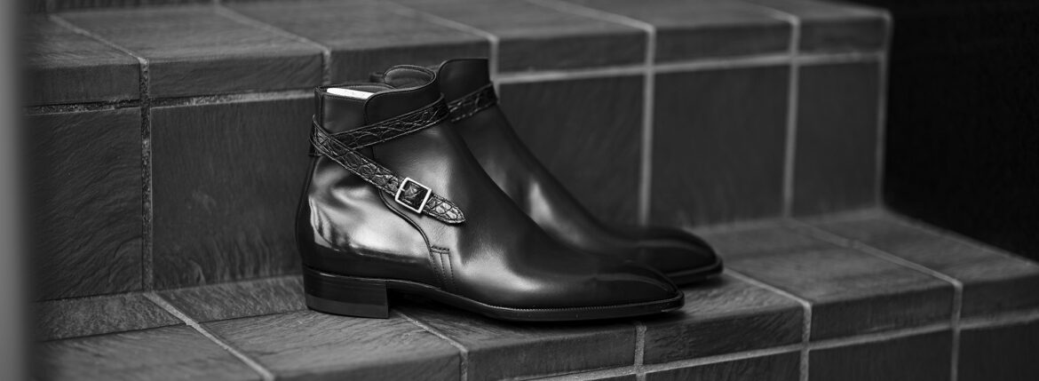 Yohei Fukuda MTO Jodhpur Boots Goldan × Crocodile Leather Midnight 2025 ヨウヘイフクダ ジョッパーブーツ ゴールデン クロコダイル レザー ミッドナイト 2025年 愛知 名古屋 Alto e Diritto altoediritto アルトエデリット