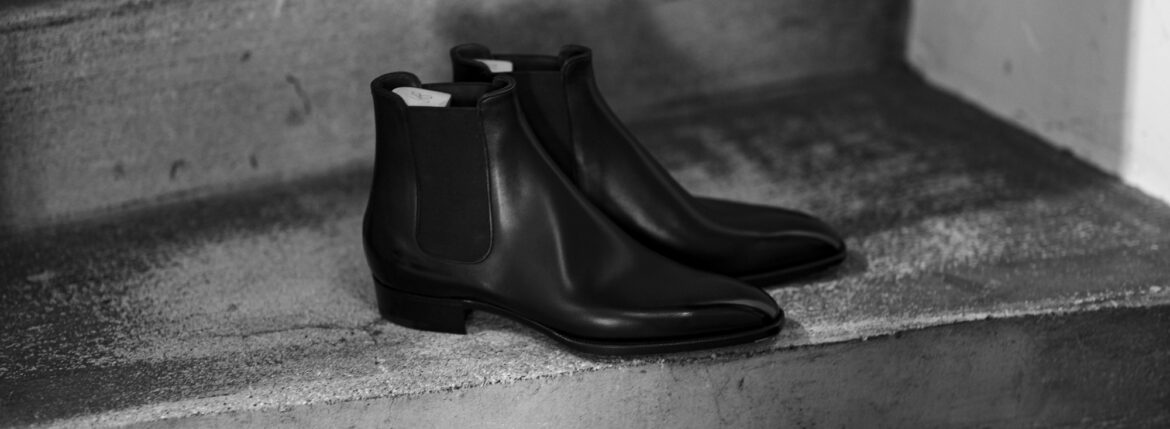 Yohei Fukuda MTO Whole Cut Chelsea Boot Black Box Calf Leather Black 2025 ヨウヘイフクダ ダブルモンクストラップ ブラックカーフレザー ブラック 2025年 愛知 名古屋 Alto e Diritto altoediritto アルトエデリット