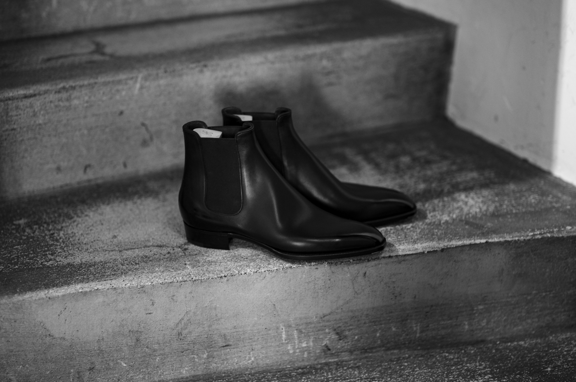Yohei Fukuda MTO Whole Cut Chelsea Boot Black Box Calf Leather Black 2025 ヨウヘイフクダ ダブルモンクストラップ ブラックカーフレザー ブラック 2025年 愛知 名古屋 Alto e Diritto altoediritto アルトエデリット