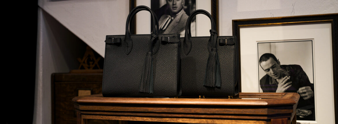 ACATE × cuervo bopoha (アカーテ × クエルボ ヴァローナ) KARIF MINI (カリフミニ) SHRINK LEATHER (シュリンクレザー) トートバッグ レザーバッグ NERO × SILVER(ネロ×シルバー) , NERO × GOLD(ネロ×ゴールド) 【入荷しました】【フリー分発売開始】愛知 名古屋 Alto e Diritto altoediritto アルトエデリットBAG LEATHER BAG カバン