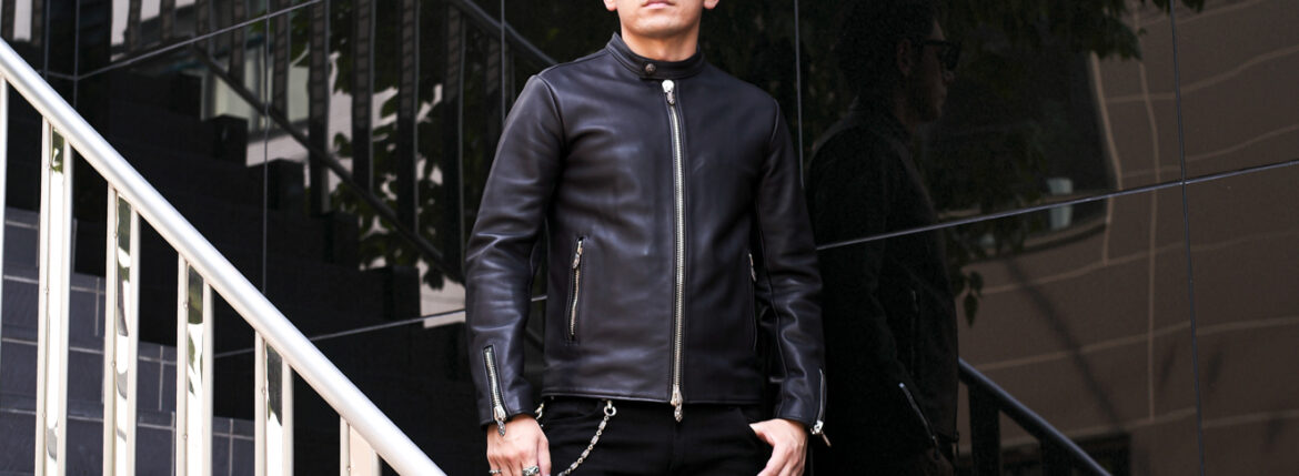 Balvenie Wilhelm (バルヴェニー ヴィルヘルム) No.02 SINGLE RIDERS 925 SILVER (ナンバーゼロツー シングルライダース 925シルバー) COW LEATHER (カウレザー) レザージャケット シングルライダース ジャケット BLACK (ブラック) Made In England (イギリス製)【Special Model】【ご予約受付中】 バルヴェニー ヴィルヘルム ナンバーゼロツー シングルライダース 925シルバー カウレザー レザージャケット シングルライダース ジャケット ブラック Made In England イギリス製 愛知 名古屋 Alto e Diritto altoediritto