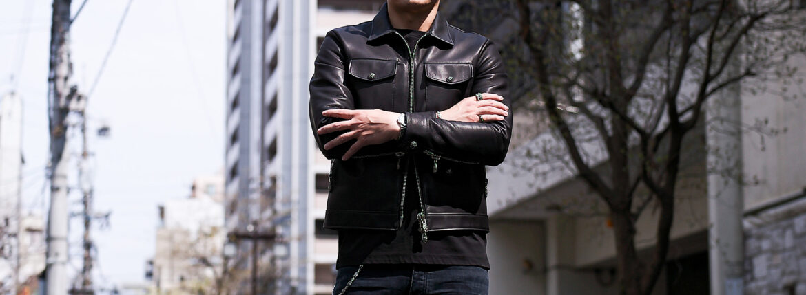 Balvenie Wilhelm (バルヴェニー ヴィルヘルム) No.05 TRACKER JACKET 925 SILVER (ナンバーゼロファイブ トラッカージャケット 925シルバー) COW LEATHER (カウレザー) レザー ジャケット BLACK (ブラック) Made In England (イギリス製) 【ご予約開始】愛知 名古屋 Alto e Diritto altoediritto アルトエデリット