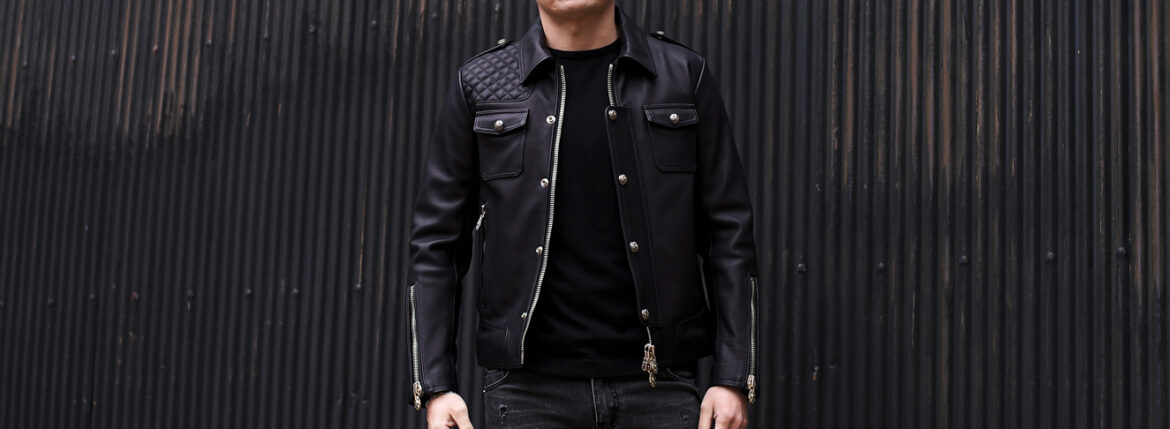 Balvenie Wilhelm (バルヴェニー ヴィルヘルム) No.06 HUNTING JACKET 925 SILVER (ナンバーゼロシックス ハンティング ジャケット 925シルバー) COW LEATHER (カウレザー) レザー ジャケット BLACK (ブラック) Made In England (イギリス製) 2025 愛知 名古屋 Alto e Diritto altoediritto アルトエデリット