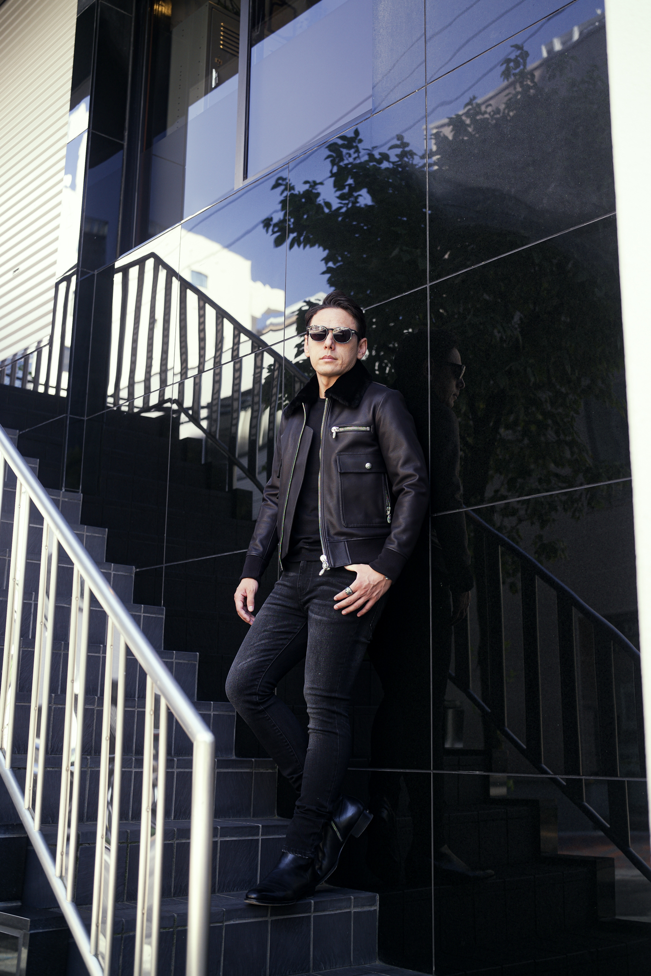 Balvenie Wilhelm (バルヴェニー ヴィルヘルム) No.08 FLIGHT JACKET 925 SILVER (ナンバーゼロエイト フライト ジャケット 925シルバー) COW LEATHER (カウレザー) レザー ジャケット BLACK (ブラック) Made In England (イギリス製) 愛知 名古屋 Alto e Diritto altoediritto アルトエデリット