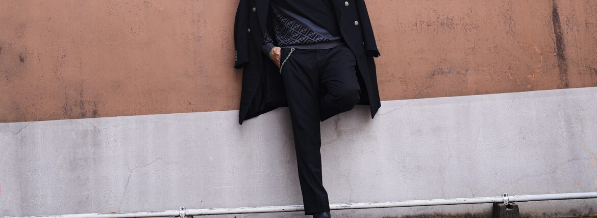 cuervo bopoha (クエルボ ヴァローナ) Sartoria Collection (サルトリア コレクション) Chris (クリス) DRESS WOOL SLACKS ウール ドレス パンツ BLACK (ブラック・99) MADE IN JAPAN (日本製) 【ご予約開始】愛知 名古屋 Alto e Diritto altoediritto アルトエデリット スラックス ブラックスラックス