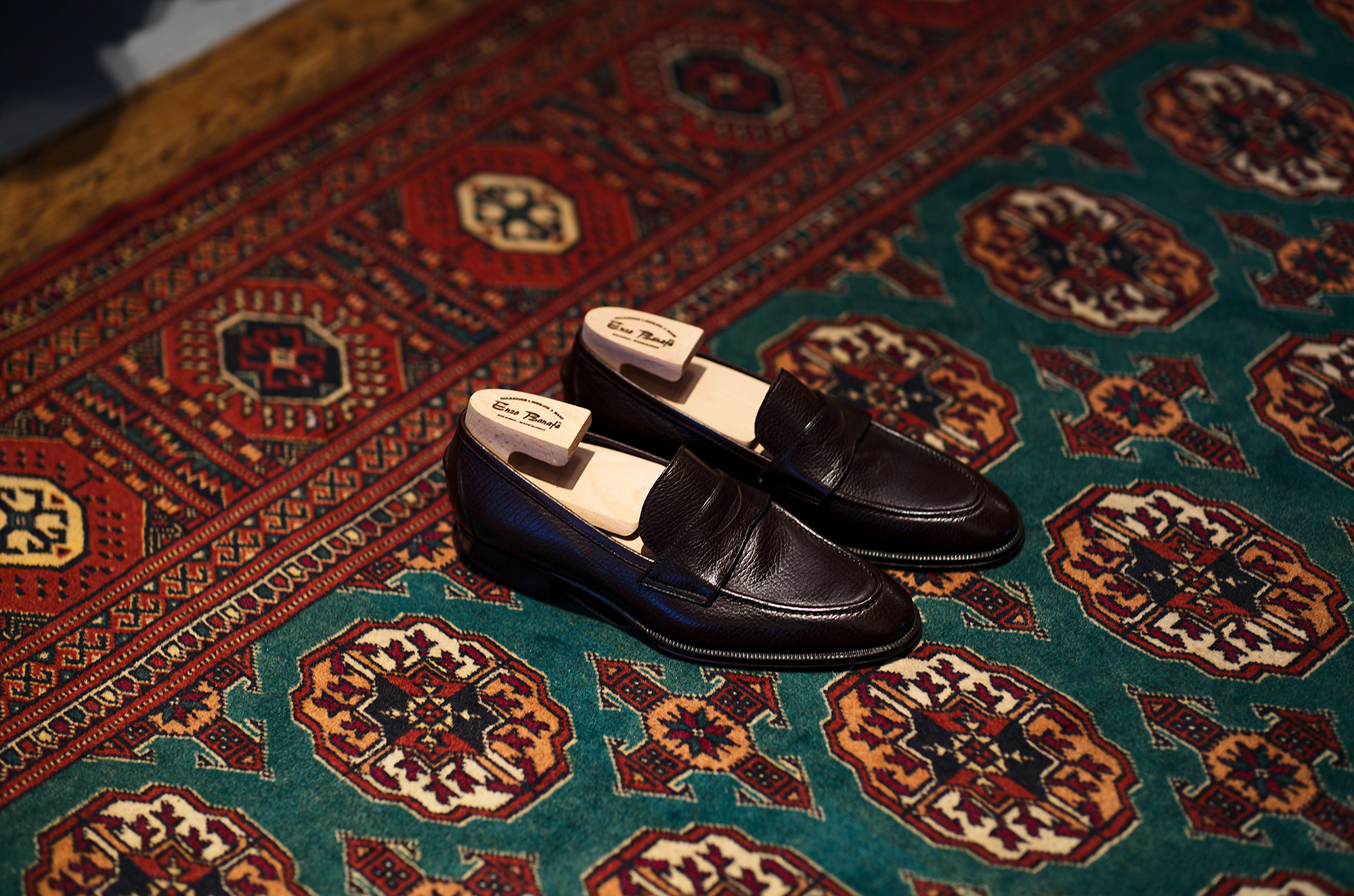 ENZO BONAFE ART.EB-08 Coin Loafer LAMA LEATHER EBANO 2023 エンツォボナフェ ローファー ラマレザー ブラウン 愛知 名古屋 Alto e Diritto altoediritto アルトエデリット