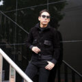 FIXER(フィクサー) F12(エフトゥエルヴ) FLIGHT JACKET Cashmere Suede × Cow Leather スエード × カウレザー フライト ジャケット BLACK (ブラック)【ご予約開始】【2025.9.27(Sat)～2025.10.12(Sun)】のイメージ