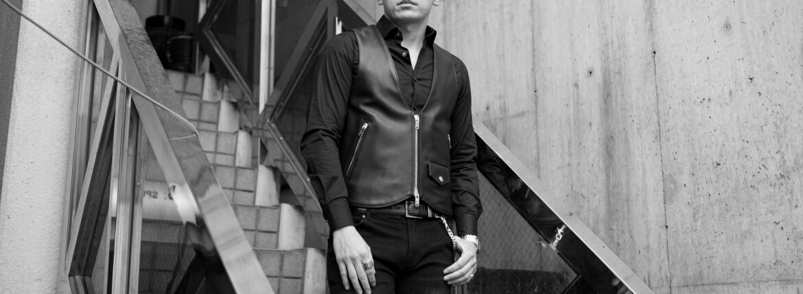 FIXER F6 LEATHER VEST Cow Leather BLACK,NAVY 【ご予約開始】【2025.9.13(Sat)～2025.9.28(Sun)】ジレ フィクサー エフシックス ベスト レザーベスト 愛知 名古屋 Alto e Diritto altoediritto アルトエデリット