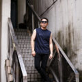 FIXER (フィクサー) FNS-01 Reverse Print Sleeveless T-shirt リバースプリント スリーブレス Tシャツ ALL NAVY (オールネイビー)【ご予約受付中】【2025.9.14(Sun)～2025.9.28(Sun)】のイメージ
