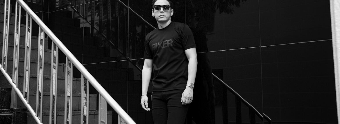 FIXER FTS-02 Print Crew Neck T-shirt ALL BLACK /// TOKYO LIMITED フィクサー Tシャツ オールブラック 東京限定 愛知 名古屋 Alto e Diritto altoediritto アルトエデリット