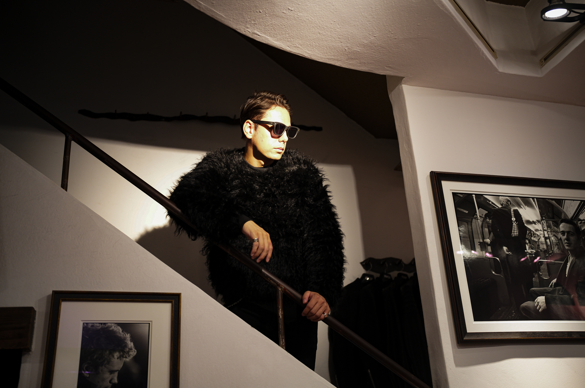 ISAMU KATAYAMA BACKLASH (イサムカタヤマ バックラッシュ) RABBIT FUR KALGAN LAMB FUR STRETCH KNIT No.2169-01 (ラビットファー カルガンラムファー ストレッチ ニット) ラビットファー × カルガンラムファー プルオーバー セーター BLACK (ブラック) 2025秋冬 【発売開始】愛知 名古屋 Alto e Diritto altoediritto アルトエデリット