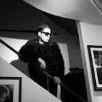 ISAMU KATAYAMA BACKLASH (イサムカタヤマ バックラッシュ) RABBIT FUR KALGAN LAMB FUR STRETCH KNIT No.2169-01 (ラビットファー カルガンラムファー ストレッチ ニット) ラビットファー × カルガンラムファー プルオーバー セーター BLACK (ブラック) 2025秋冬 【発売開始】愛知 名古屋 Alto e Diritto altoediritto アルトエデリット