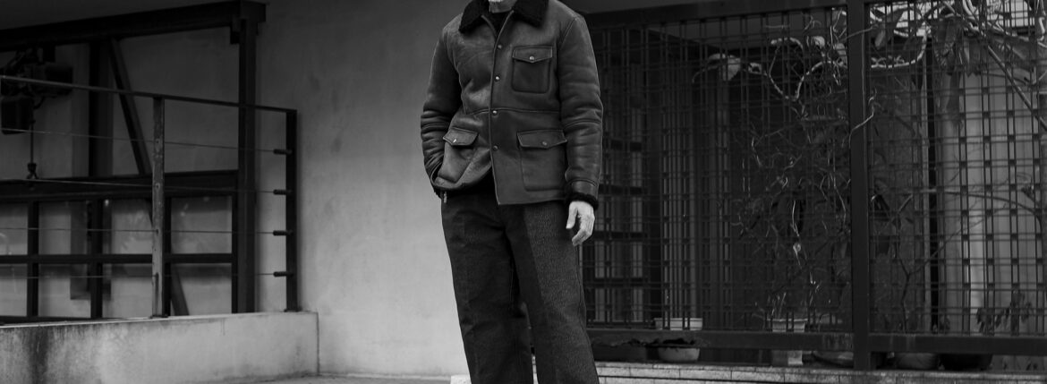 ISAMU KATAYAMA BACKLASH (イサムカタヤマ バックラッシュ) SPANISH MERINO MOUTON CAR COAT No.2165-04 (スペイン メリノ ムートン カー コート) ムートン カーコート BLACK (ブラック) 愛知 名古屋 Alto e Diritto altoediritto アルトエデリット