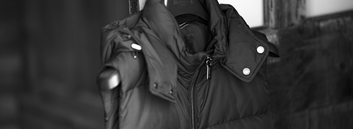 MOORER (ムーレー) FIRE-WK (ファイヤー) Nylon Down Vest ナイロン ダウンベスト NERO (ブラック) Made in italy (イタリア製) 2025秋冬新作 【発売開始】愛知 名古屋 Alto e Diritto altoediritto アルトエデリット