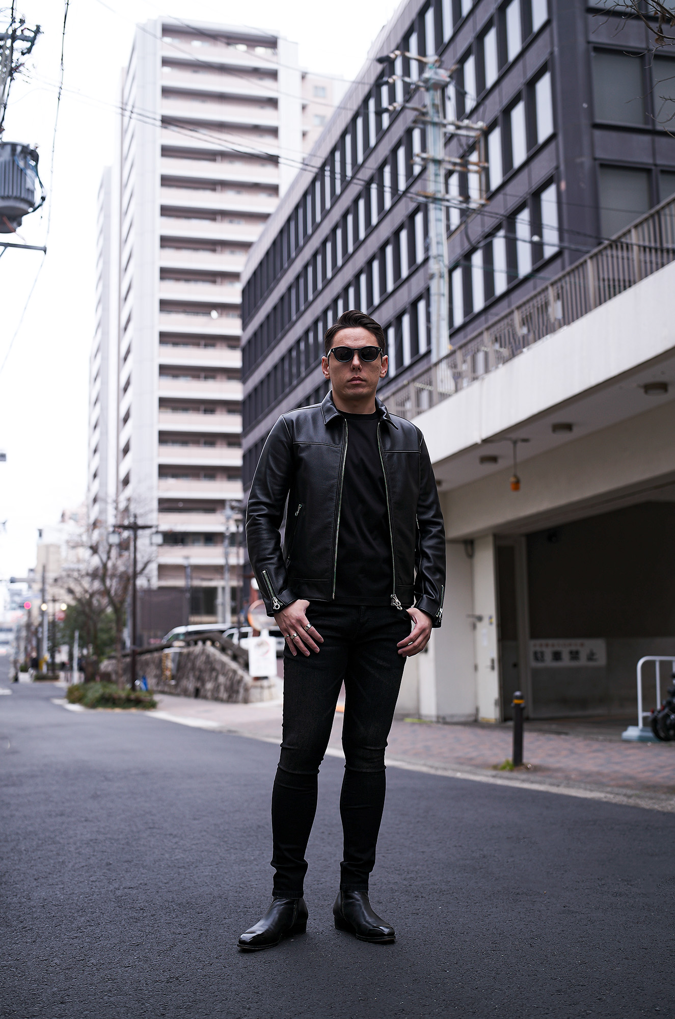 PRISONER (プリズナー) ID1787 SINGLE RIDERS 925 SILVER (ID1787 シングルライダース 925シルバー) ANSHAR CALF (アンシャル カーフ) レザージャケット シングルライダース ジャケット BLACK (ブラック) 愛知 名古屋 Alto e Diritto altoediritto アルトエデリット